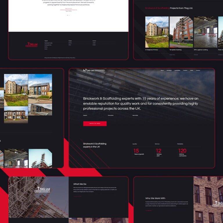 project ttag website masonry desktop